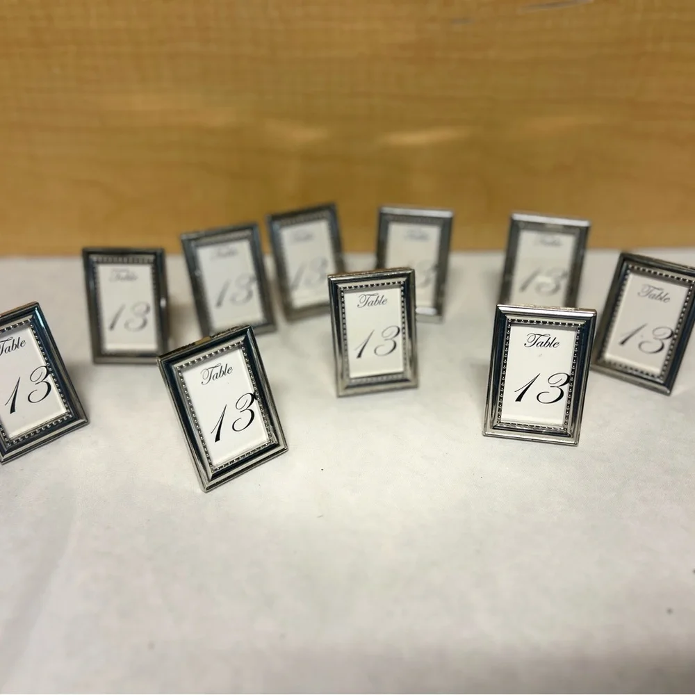 Wedding / Event /  Silver Table Number Frames Set